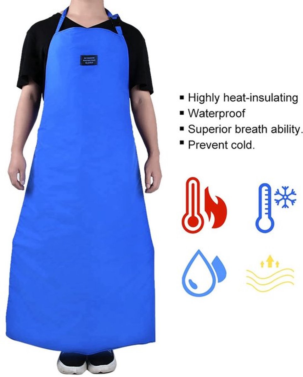 Cryoveiligheidsschort Met Ultralage Temperatuur - Cryogene Veiligheidsuitrusting - Stikstofbeschermende Schort - Koude Opslag - 100CM - Drie Lagen Isolatiemateriaal - Veiligheidsschort