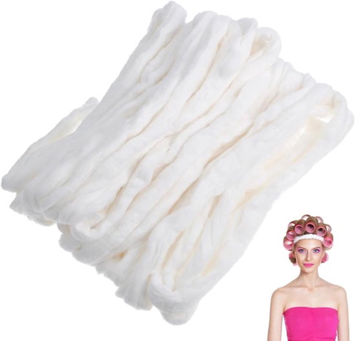 Tools voor het verwijderen van make-up en nagellak met katoenstaafjes en wegwerp pads voor salongebruik en haarverzorging