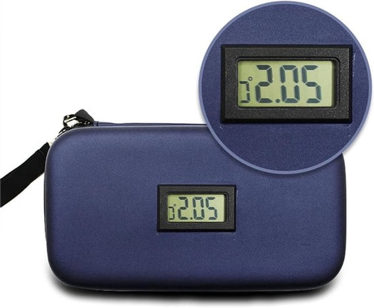 Reis Koeltas voor Insuline, Temperatuurweergave, Koelpack en Warmte-isolatie voor Diabetici, Draagbare Opbergoplossing voor Medicijnen en Zorgproducten