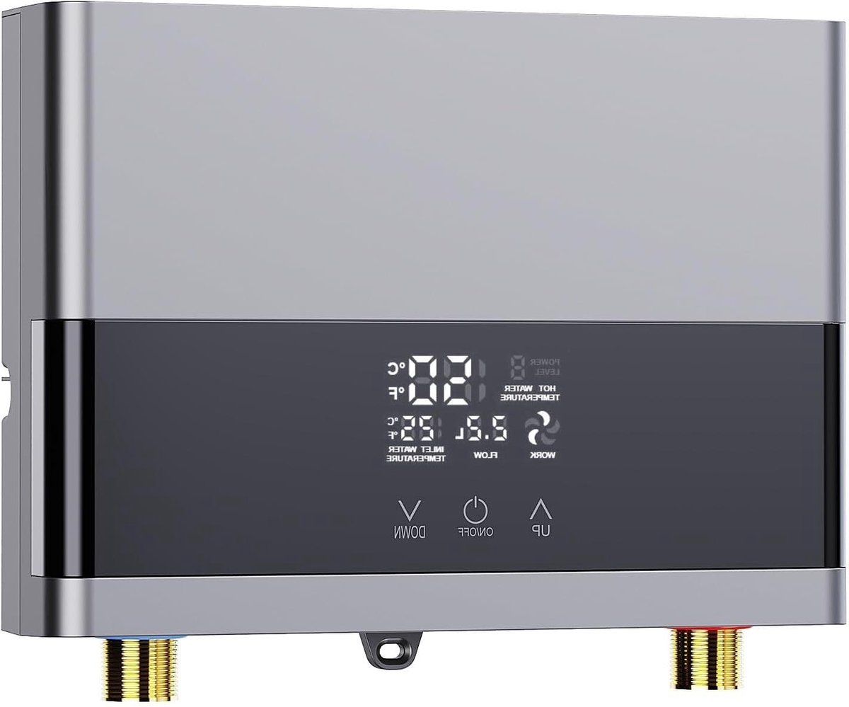 Doorstroomboiler Elektrisch - Mini Boiler - Direct Warm Water - Temperatuur Instelbaar - 6000 Watt - Zilver