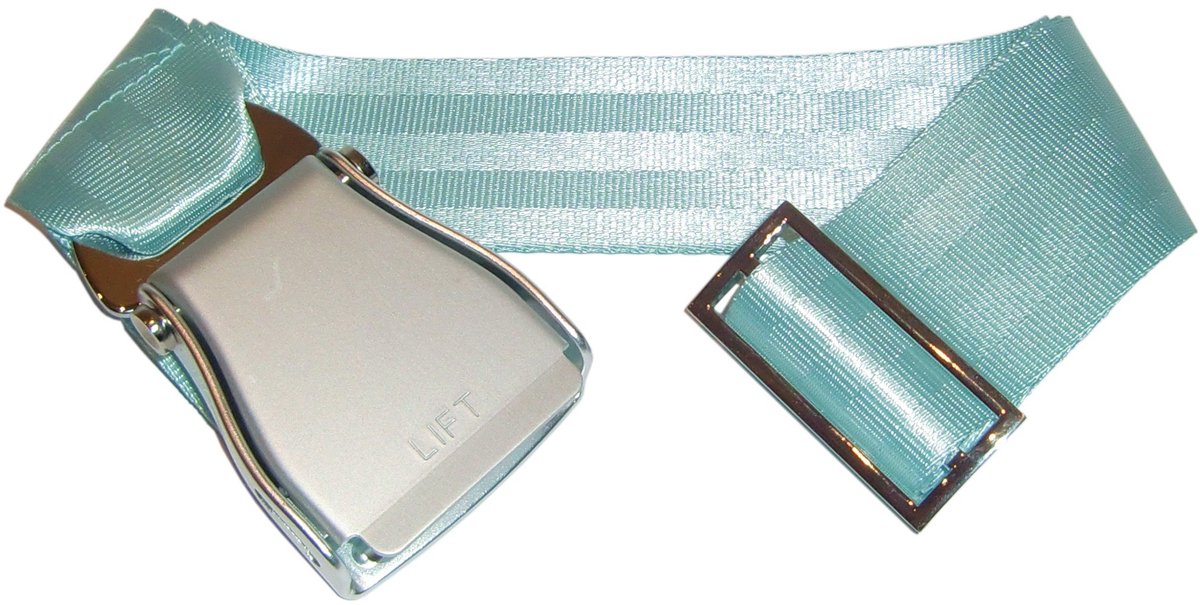 SnelShoppen - Skybelt Vliegtuigriem Zilver/Mintgroen Airline Stoelriem Veiligheidsriem Reisaccessoire Comfortabel en Duurzaam voor Vliegtuig en Auto