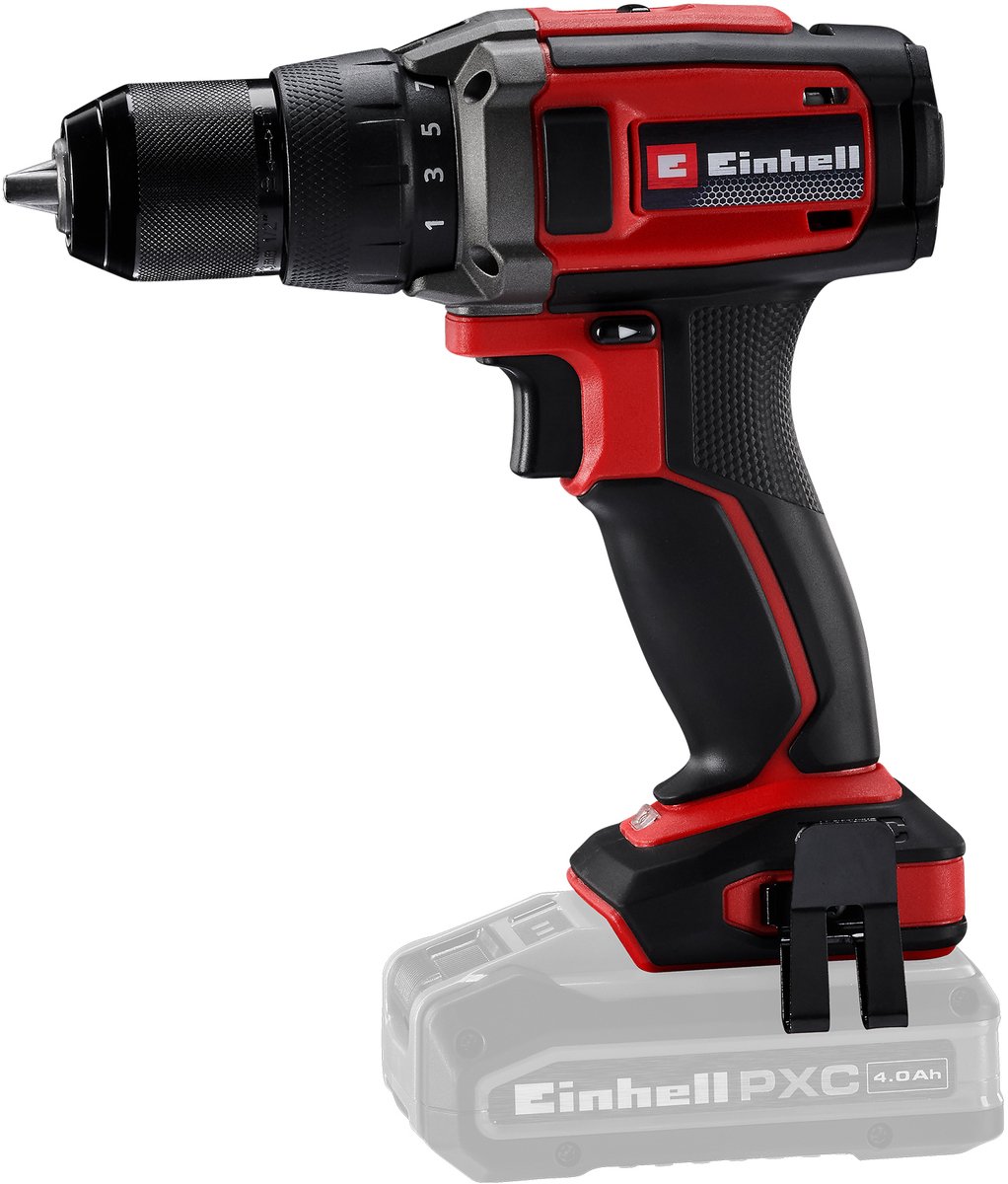 Einhell Accu Boor-/Schroefmachine TE-CD 18/50 Li Solo - Power X-Change - 18 V/Li-ion - 50 Nm - 0-400/0-1.500 t/min - 13 mm snelspanboorkop - Excl. accu en lader