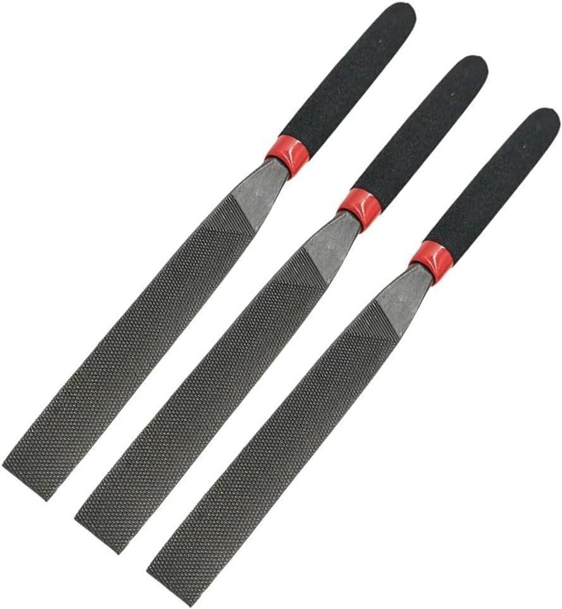 Set Naaldvijlen - Metaalvijlen Hobbyvijlen - Precisiewerk Vormgeven - Set van 3 Verschillende Vormen - 118 mm Lengte - Zilverkleurig