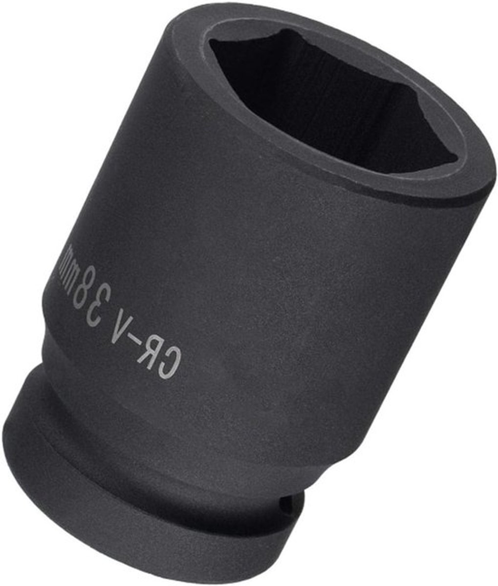 Duurzame 1-duim 38 mm 6-punts impact-aansluiting, CR-V materiaal, 80 mm lengte, standaard metrische maten voor auto- en thuisreparaties