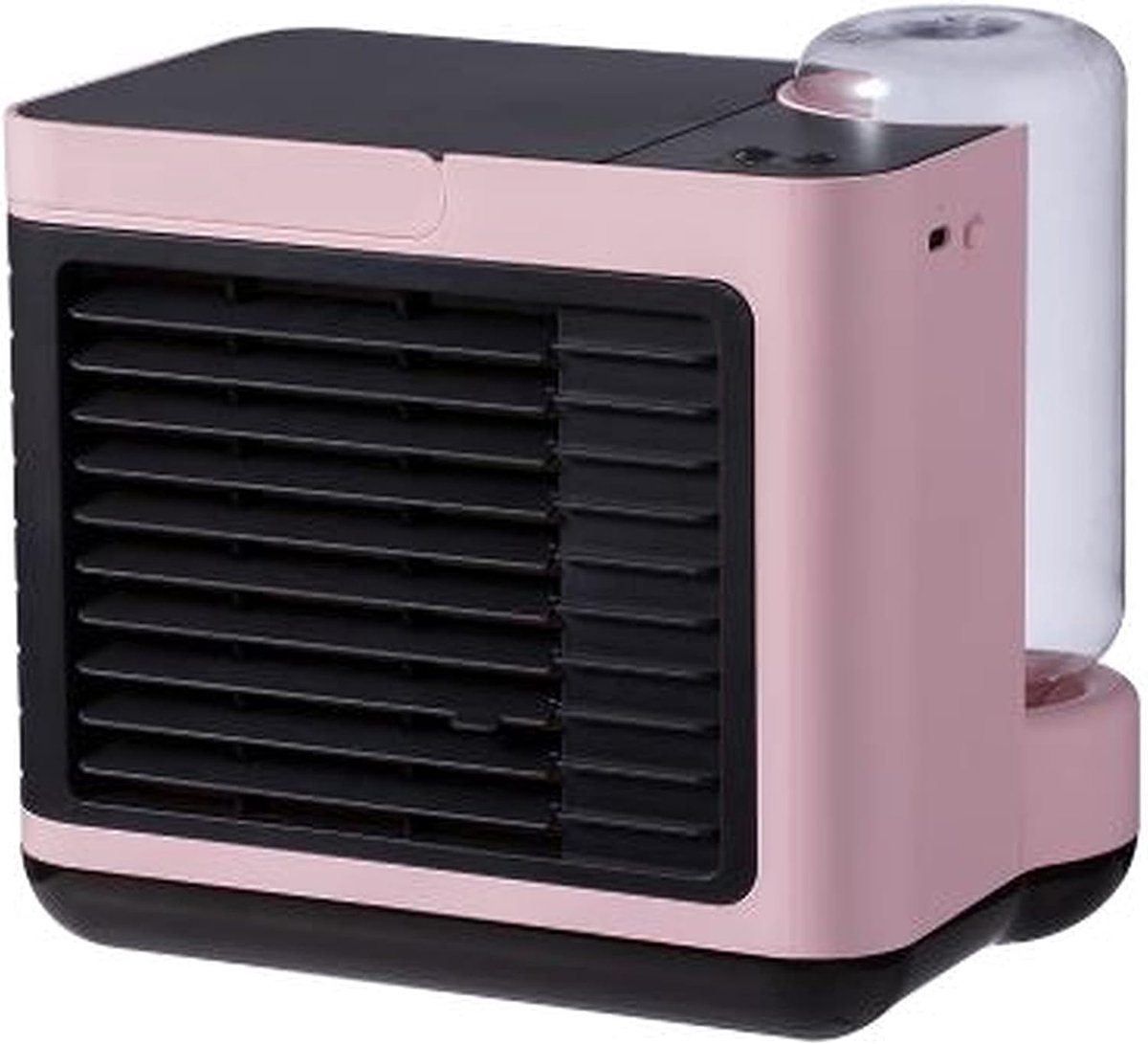SnelShoppen - Negative Ion Luchtkoeler Airconditioning - Water en IJs - Afneembare Watertank - Draadloos USB Oplaadbaar - Stijlvol Roze voor Thuis, Tu