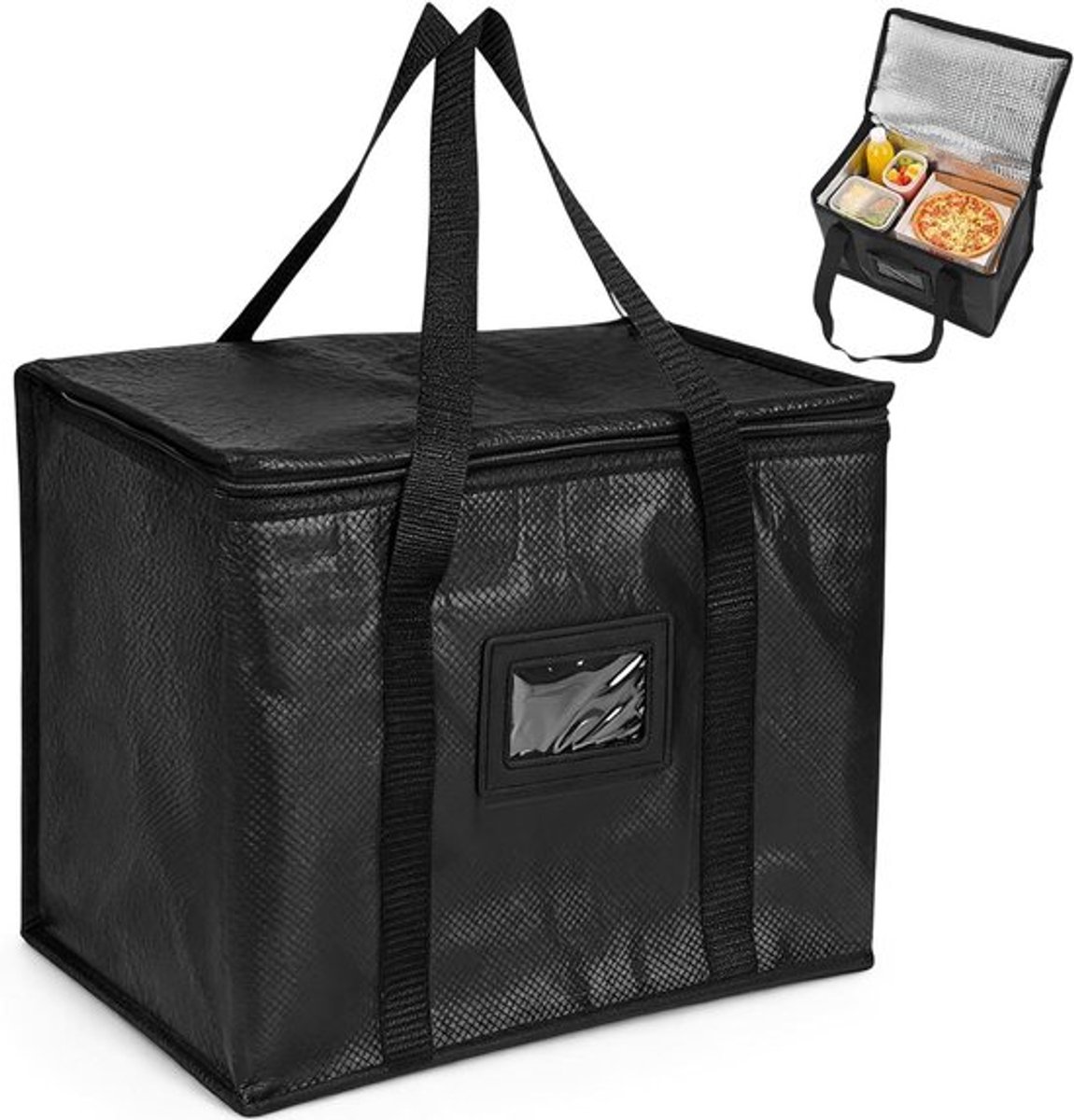 Grote Geïsoleerde Koeltas met Rits, Vouwbare Thermische Tas voor Eten, Herbruikbare Winkeltas voor Warm en Koud Voedsel, Ideaal voor Picknick en Kamperen, 70 Liter