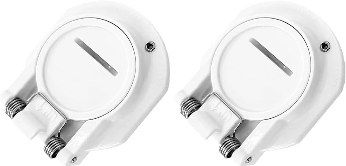 SnelShoppen - 2 Stuks Witte Vrije Rotatie Zwembad Vacuüm Sluiting voor W400BWHP, W400BLGP, GW9530 Vervangingsonderdelen, Compatibel met Zuig Zwembadre