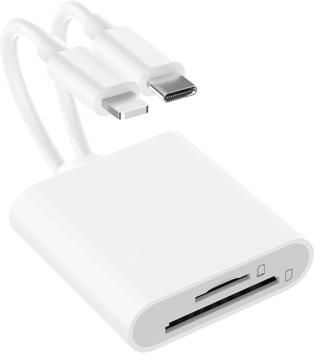 Kaartlezer - SD Adapter - Bestanden Overzetten - 2 in 1 Functie - 169 cm - Zwart