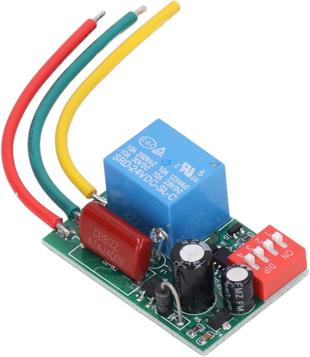SnelShoppen - Instelbare Timer Relais Schakelaar, 16 Vertraging Modus, LED Indicator, Energie Besparende Controle voor Ventilator, Motor, Koeler met 1