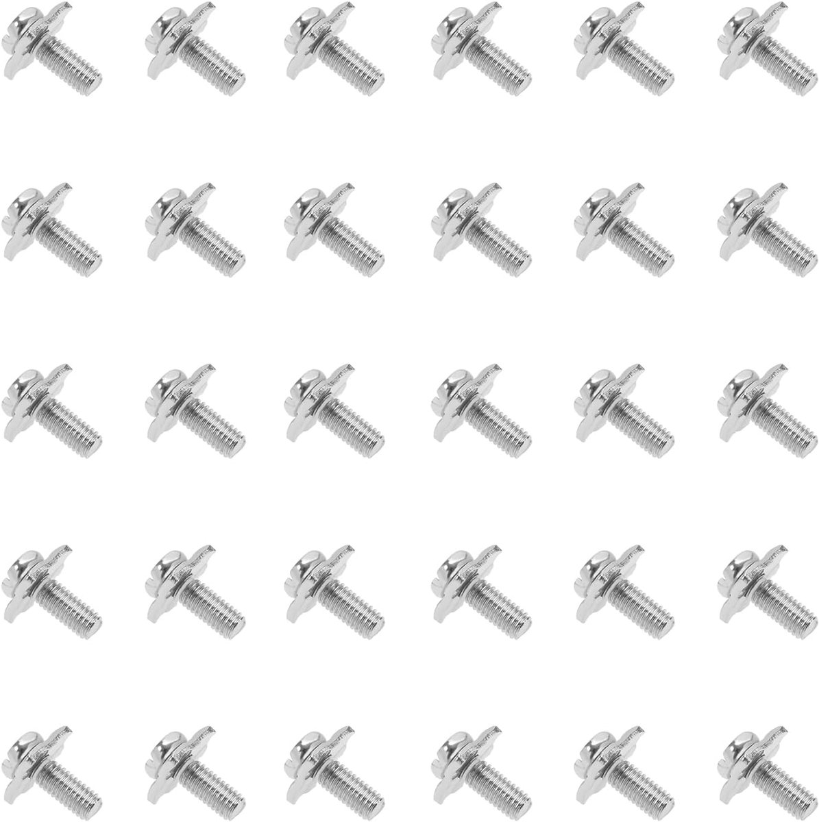 SnelShoppen - 50 Stuks M3x8 Terminal Blok Schroeven met 7mm Vierkante Wasmachine Pan Hoofd Kruis Combinatieschroeven voor Elektrische Apparaten en Sch