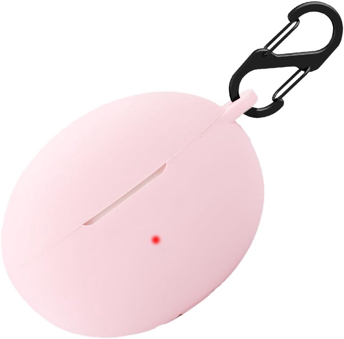 SnelShoppen - Silicone Hoes voor Huawei Freebuds 6i, Schokbestendige Beschermhoes met Sleutelhanger, Hoogwaardige Zachte Silicone, Roze, Voor Draagbaa
