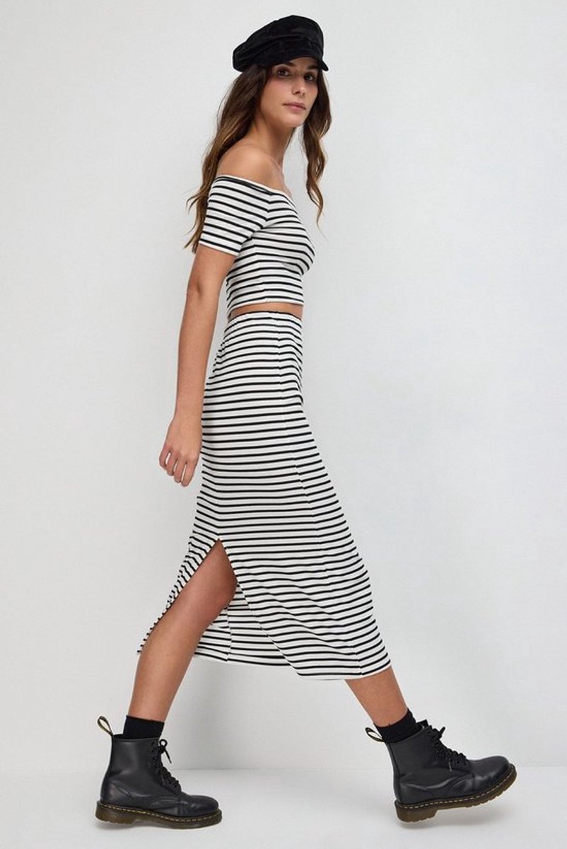 Jupe crayon midi extensible