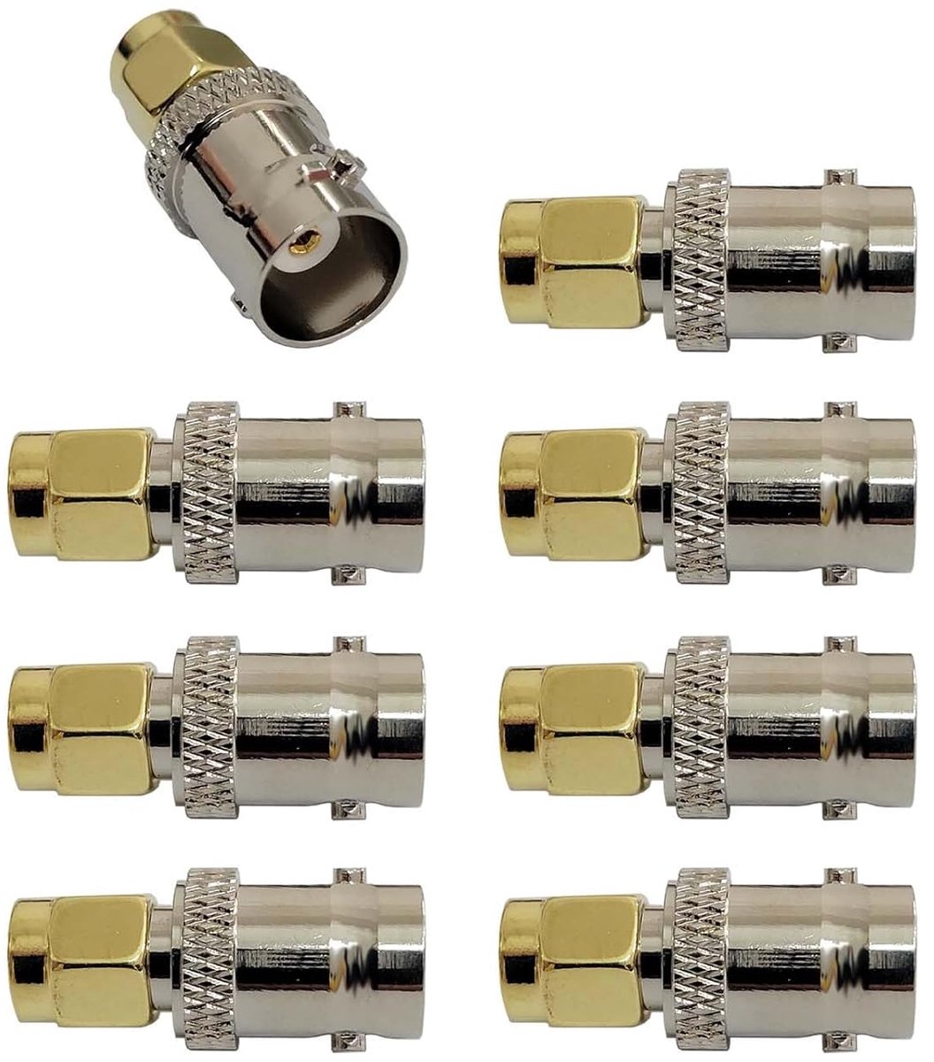 RF Coaxiale Adapters 8x - BNC Vrouwelijk naar SMA Mannelijk - Betrouwbaar ontwerp - Ideaal voor antenneverbindingen - ShopVlot