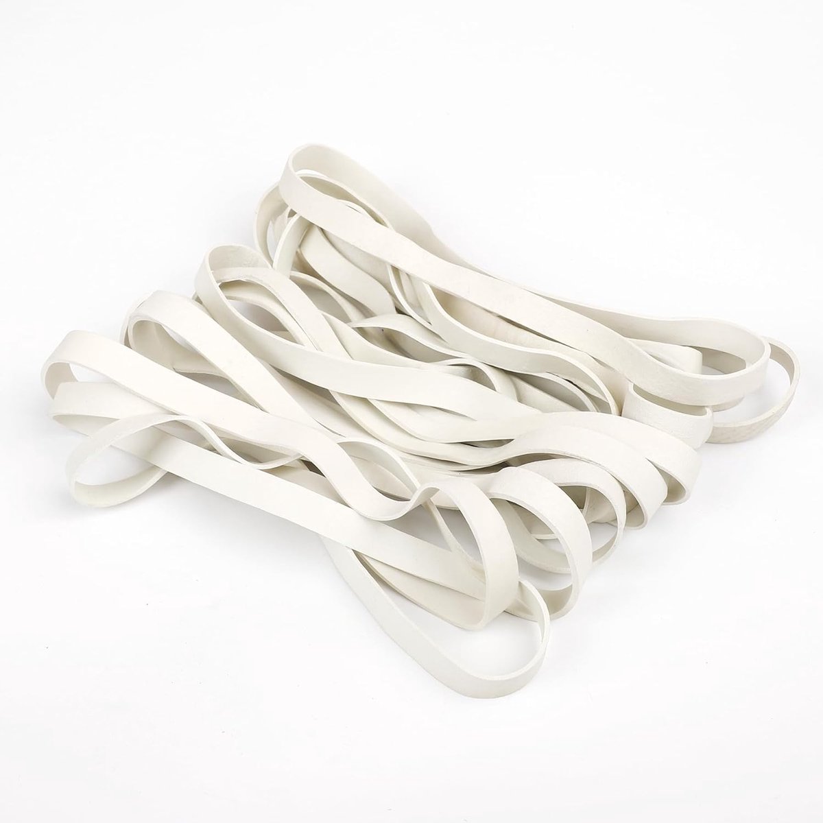 Rubber Bands 20 Pieces White Large Elastic Rubber Rings 20 x 1 cm Wide Rubber Band Rubber Strap Trash Ties for Office - ShopVlot