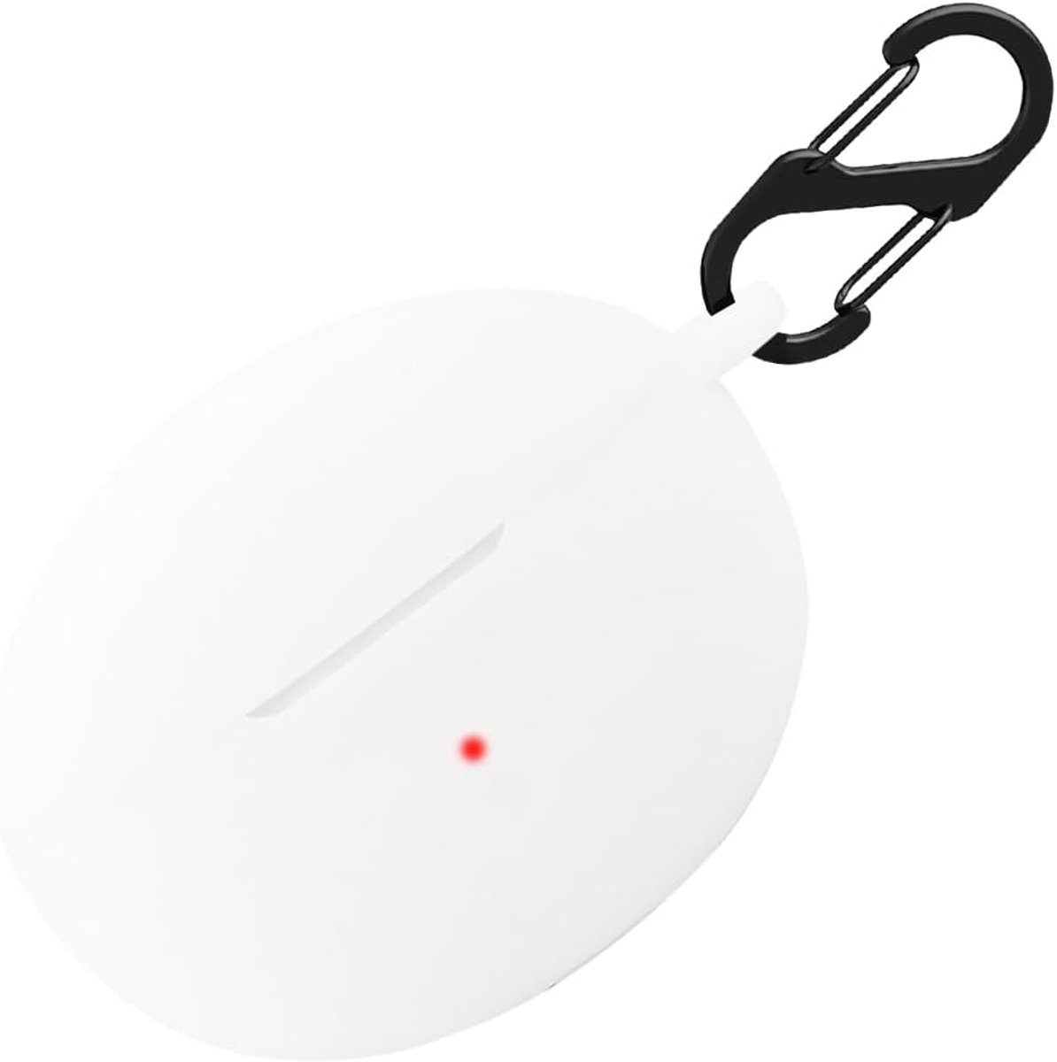 SnelShoppen - Silicone Hoes voor Huawei Freebuds 5i, Schokbestendige Beschermhoes met Sleutelhanger, Wit, Hoogwaardige Zachte Silicone, Ultra Dun en W