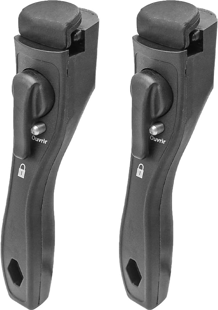 SnelShoppen - 2 Stuks Verwijderbare Pannengreep, Universele Bakelite Handgreep voor Koekenpan, Vervangende Keuken Accessoire in Zwart, Ergonomisch en