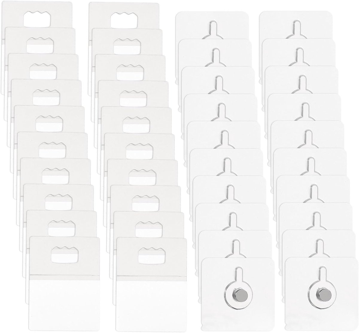 SnelShoppen - 40 Stuks Lijmhangers voor Schilderijen, Schilderij Hangers Zonder Spijkers, Foam Bord Hangers, Wandhangers Zonder Schade, Ideaal voor Fo