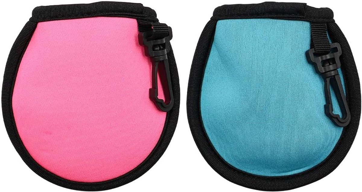SnelShoppen - 2Pack Golfbal Reiniger Zak met Karabijnhaak - Golfaccessoires Waszak Waterdicht voor Golfkarren en Golfbag