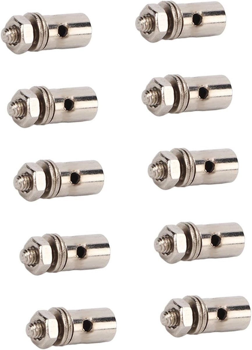 Verstelbare Servo Arm Koppelingen Set van 10 Stuks - 1.3mm Push Rod Connectoren en Linkage Stoppers voor Servo Motoren en RC Modellen