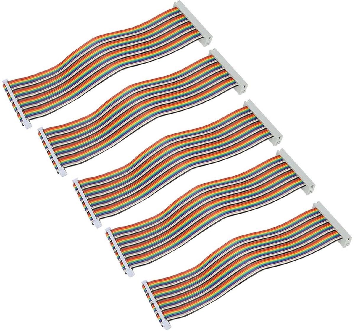 SnelShoppen - 5-delige GPIO Kabel, Male naar Female 40 Pin Draad, 20 Cm, Perfecte Verbinding voor T-Board en Breadboard, Ideaal voor Elektronica Proje