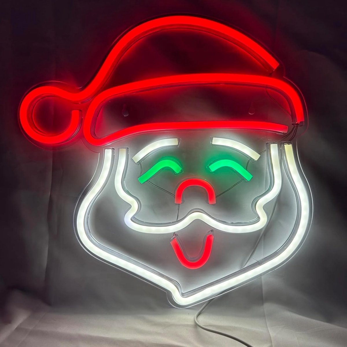 SnelShoppen - TRIXES Kerstman Neon Licht - LED Neon Verlichting - USB Voeding - Feestdecoratie voor Kerstmis - Wanddecoratie - Warm Witte Kleur - Voor