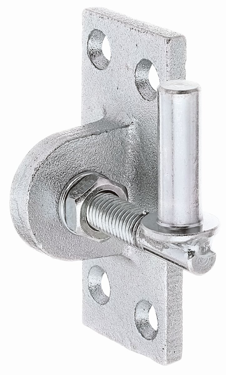Alberts 318239 plaatduim om vast te schroeven | verstelbaar met 20 mm | galvanisch verzinkt, gechromateerd | doornmaat Ø13 mm | plaat 105 x 45 mm