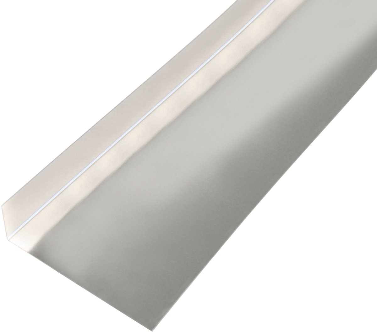 Alberts 462925 gladde plaat | gefacetteerd, L-vorm | aluminium, naturel | 1000 x 96 x 28 mm