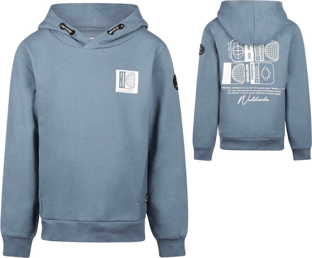 No Way Monday Jongens Hoody Hoody Faded blue maat 122