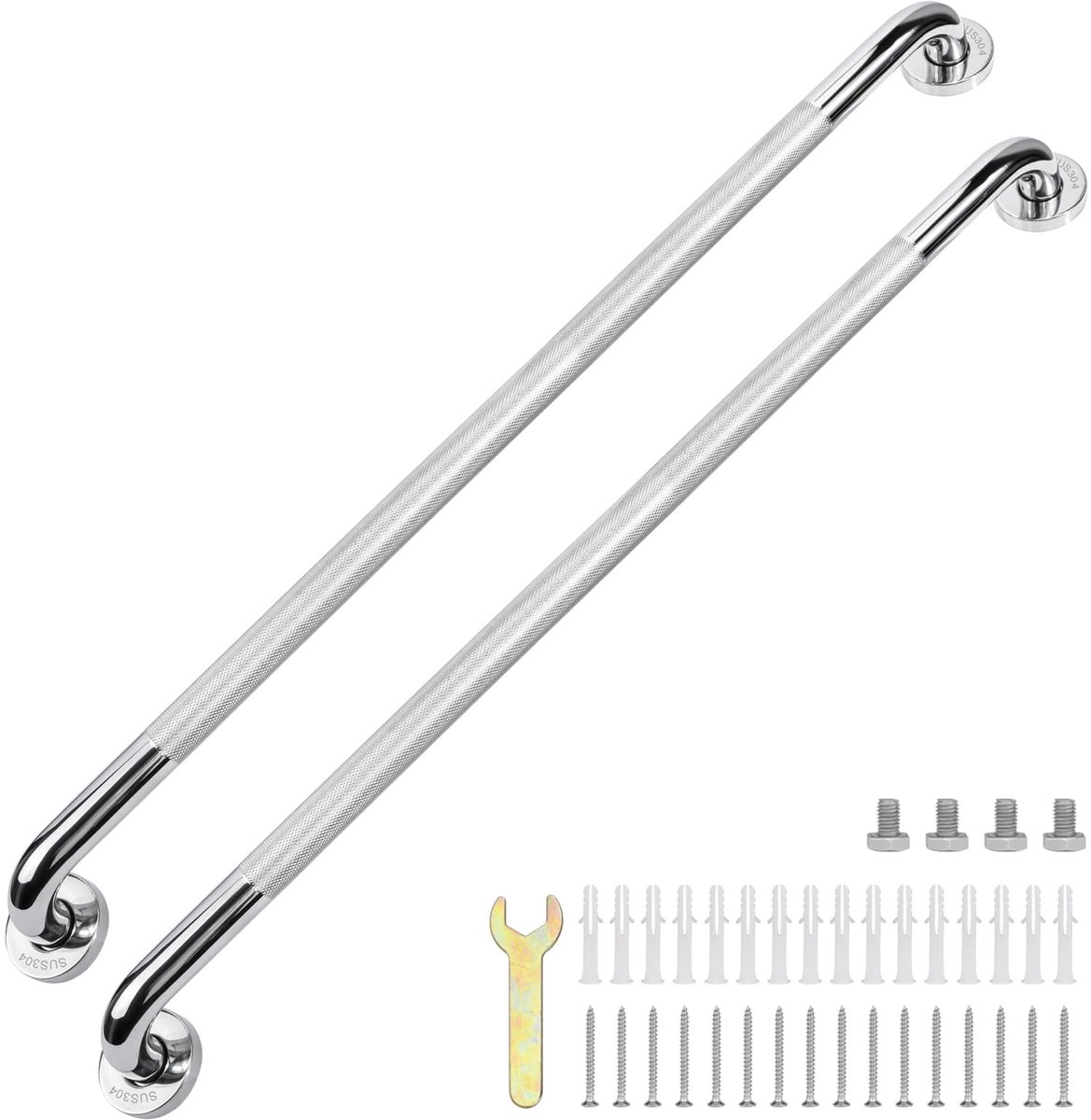 SnelShoppen - Handgreep Badkamer 80cm Antislip RVS SUS304 voor Senioren, Veiligheid, Comfort, Badkamers, Douche, Toilet, Hulp bij Beweging