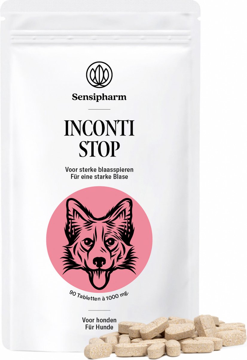Sensipharm® Inconti Stop Hond - Incontinentie & Urineverlies Supplement - 90 Tabletten a 1000 mg