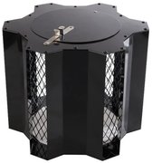 Ventura Schoorsteenkap Optimus Zwart Tot 235 mm binnenmaat rookkanaal