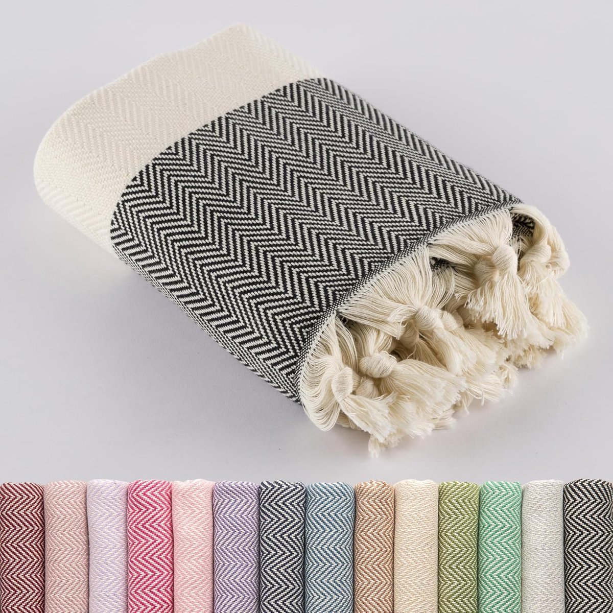 SnelShoppen - LUCIDUS XXL Hamamdoek 100 x 200 cm - Premium Strandlaken van 100% Turks Katoen, Sneldrogend, Zandvrij, Extra Grote Saunahanddoek, Perfec