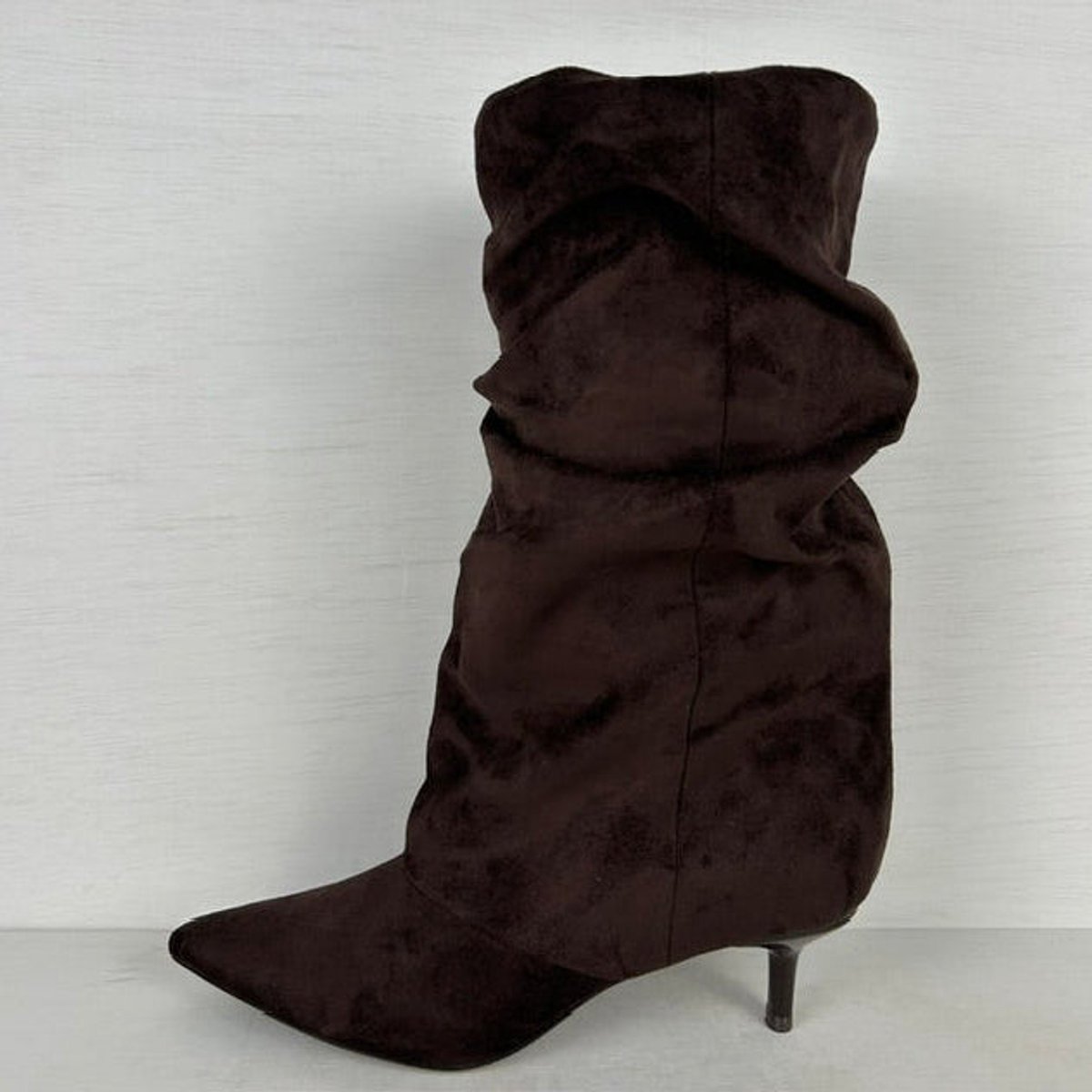 Slouchy laarzen met naaldhakje bruin Bruin / 37