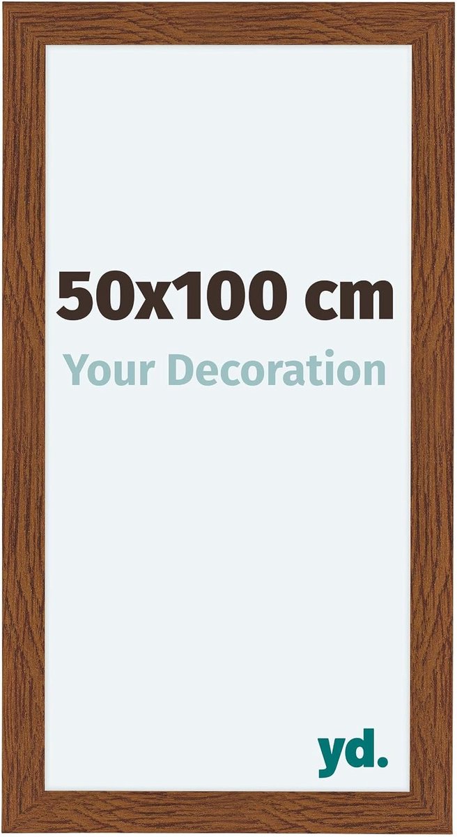Fotolijst 50x100 cm - Rustiek Eiken - MDF met Acrylaatglas - Eenvoudig op te hangen - SnelShoppen