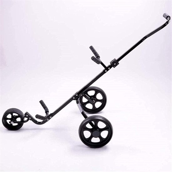 Golf Trolley 3 Wielen - Golfkar Opvouwbaar - Golfen Op De Baan - Lichtgewicht Aluminium Frame - 4 kg - Zwart — afbeelding 4