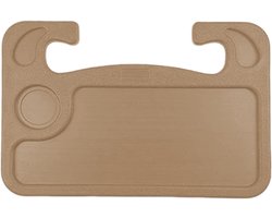 Stuurtafel Auto - Autotafel Laptophouder - Eten Werken Reizen - Dubbelzijdig Ontwerp - 42 x 28 cm - Beige