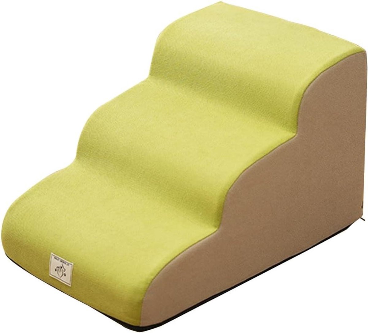 Huisdierladder - Huisdier trap - Huisdieren helpen - Antislip en wasbaar - 56 x 40 x 35 cm - Tweekleurig
