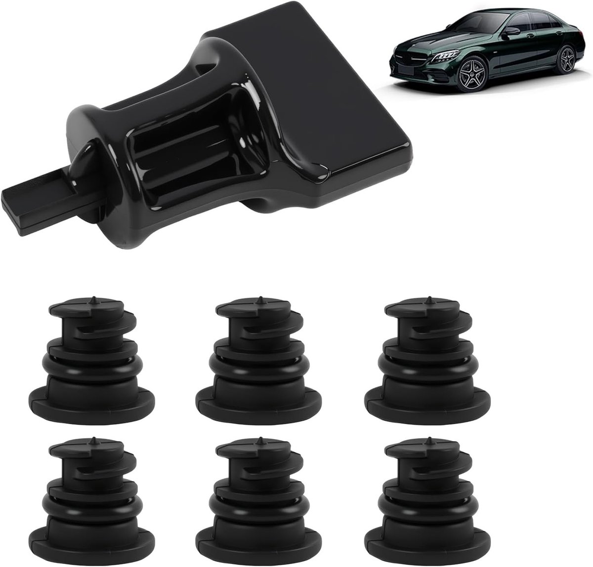 Afvoerstop voor olie, 6 stuks kunststof, 56 mm, met gereedschap, geschikt voor benzinemotoren 1,8 l en 2,0 l, vervangt artikelnummer 06L103801, olieafvoer, motoronderdelen, onderhoudsaccessoires