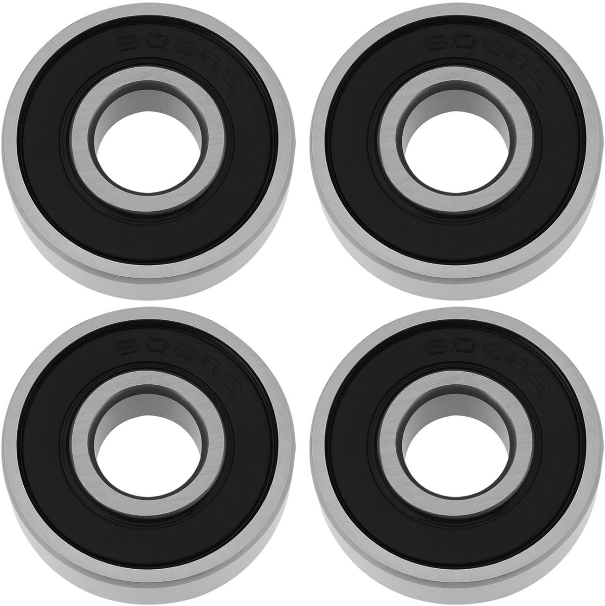SnelShoppen - 4 Stuks Afgedichte Lagers 8x22x7mm Voor Powakaddy Highway Golf Trolley Voorwiel - Duurzaam Metaal - Hoge Kwaliteit