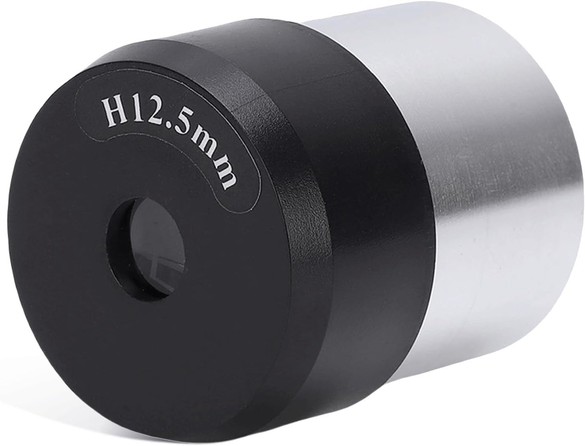 SnelShoppen - 1.25 Inch H12.5mm Telescoop Oculair, M28.6x0.6mm Draad, Ondersteunt Standaard 1.25 Inch Astronomische Filters, Optisch Glas van Aluminiu