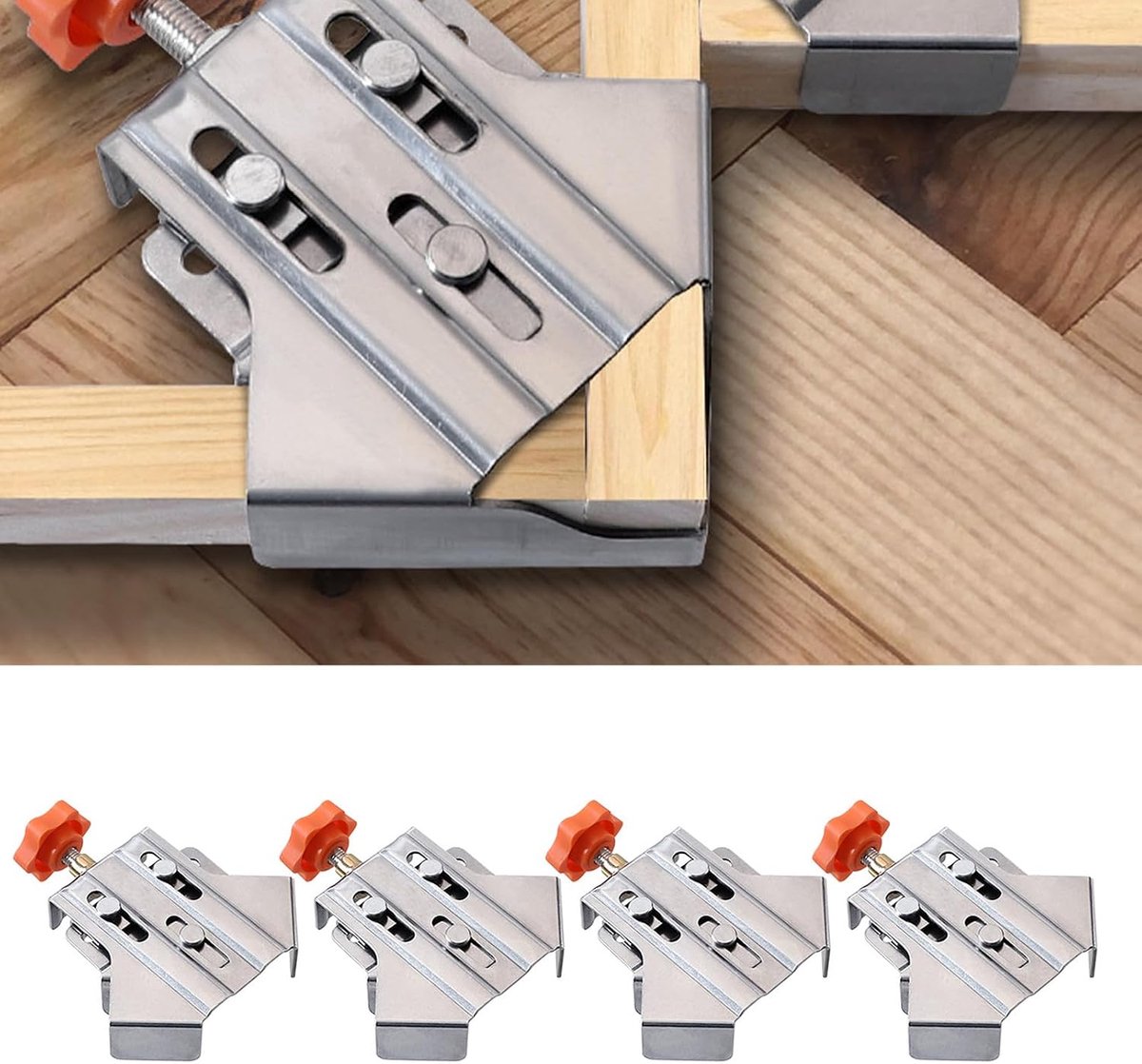 Watris Veiyi 4 Pcs Angle Clamps, Adjustable Stainless Steel Angle Clamps, Angle Clamps for Woodworking, 90 Degree - ShopVlot