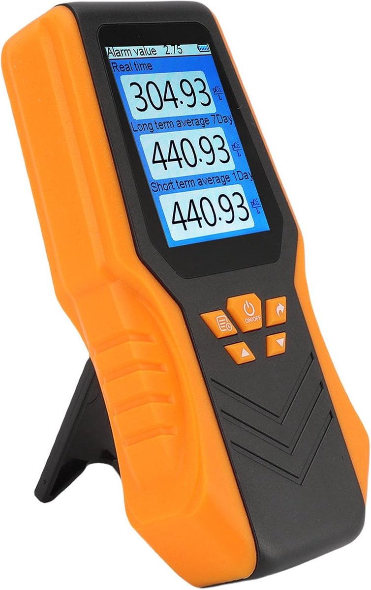 Walfront Portable Radon Detector Real Time Monitoring Detecteer Radongas in Verschillende Instellingen 1,5 Seconden - ShopVlot
