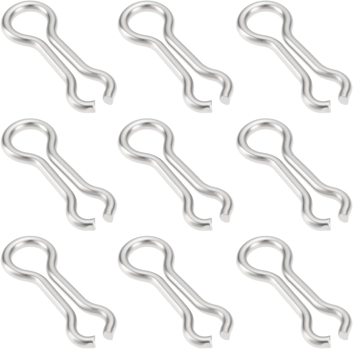 SnelShoppen - 250 Stuks 16x1.2mm Vissen Zinkers Ogen RVS Geschikt voor DIY Vissers Aas Ogen en Oogjes
