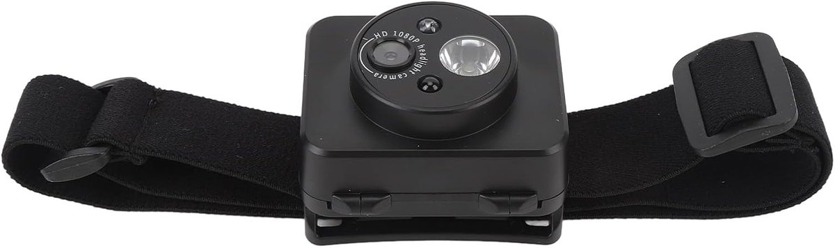 SnelShoppen - Head Mounted Actie Camera 1080p HD, Draagbare Compacte Body Cam met 45 Graden Lens, Gebarenbediening voor Buitenactiviteiten, Camping, N