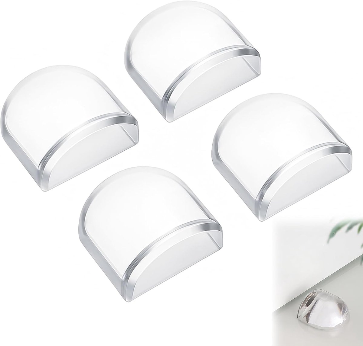 Deurstoppers 4mm - Transparant - Bescherming voor muren en meubels - Geluiddemping - ShopVlot