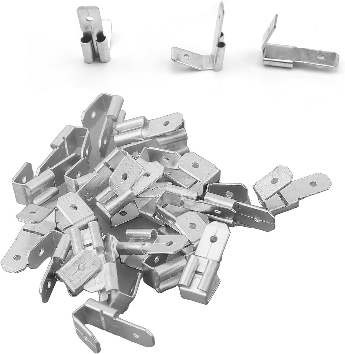Kabelschoenen 80 stuks 6,3 mm - getinned koper - dubbele terminal lugs - optimale geleiding - ShopVlot