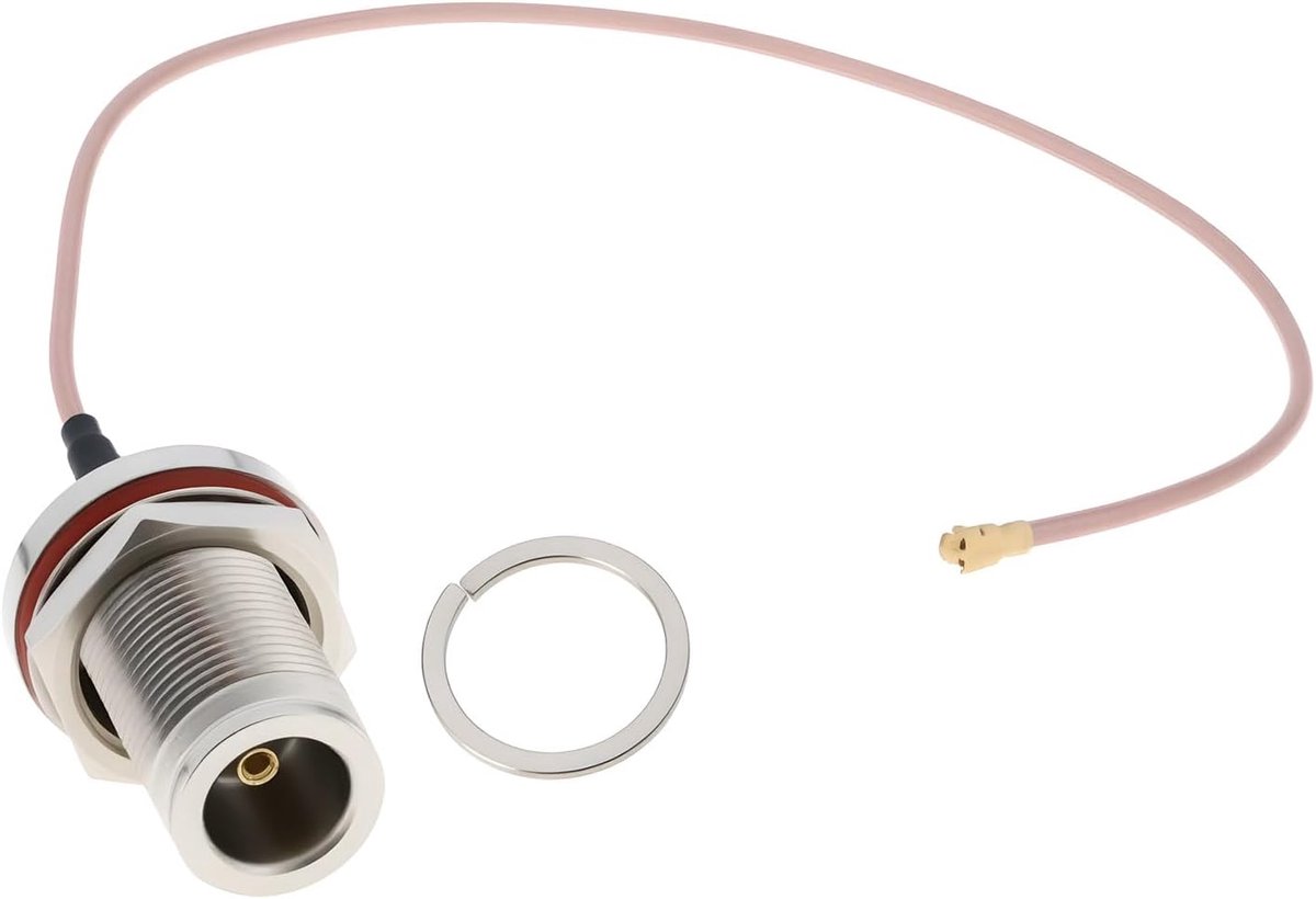 SnelShoppen - U.FL Male naar N Female Adapter voor Wireless RF Testapparatuur - 1pc - 0-6 GHz - 50 Ohm - 25 cm - RG-178 Kabel