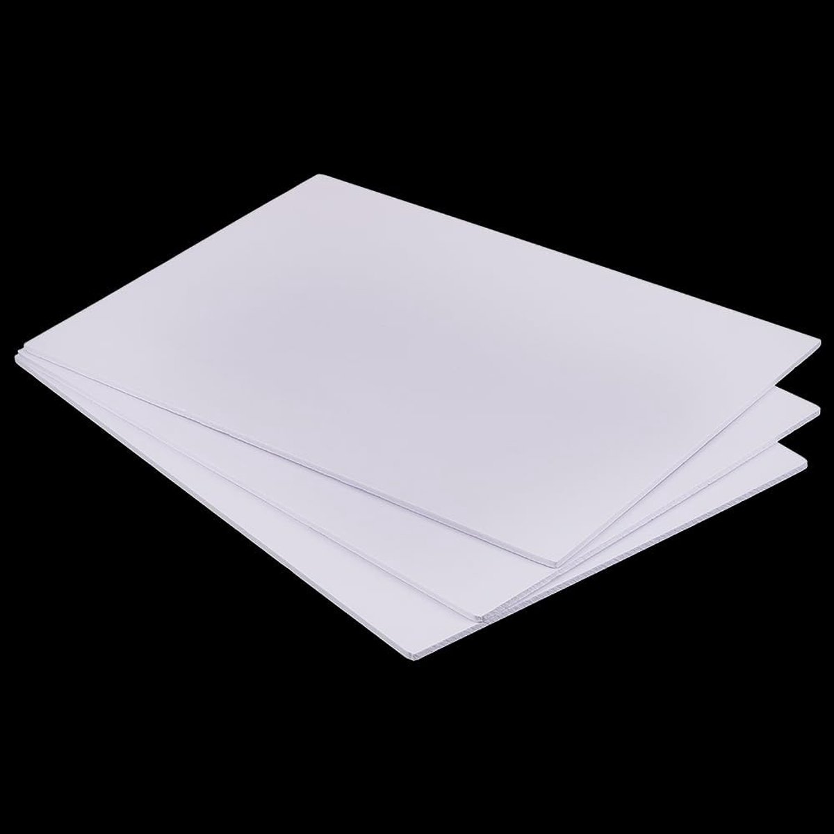 SnelShoppen - 3 Stuks Witte PVC Platen 40x30cm - Stijve Foam Sheets voor Modelbouw, Miniatuur Crafting, Kunstprojecten, DIY Benodigdheden, 5mm Dikte