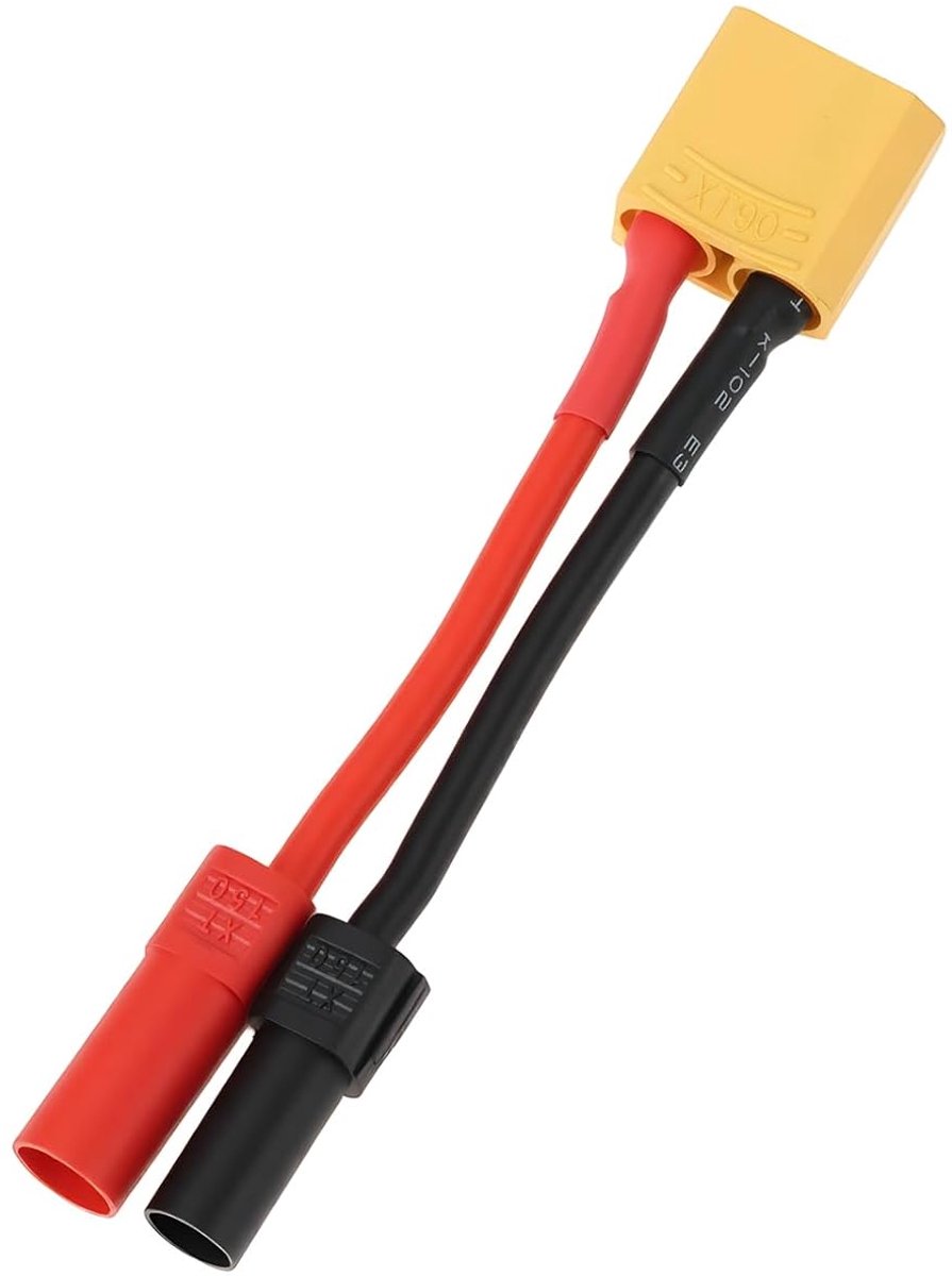 SnelShoppen - ECSiNG XT90 Man naar XT150 Sm+ Adapter 75mm 12AWG Oplaadkabel voor Accu, Regelaar, Motoren, Elektrische Systemen