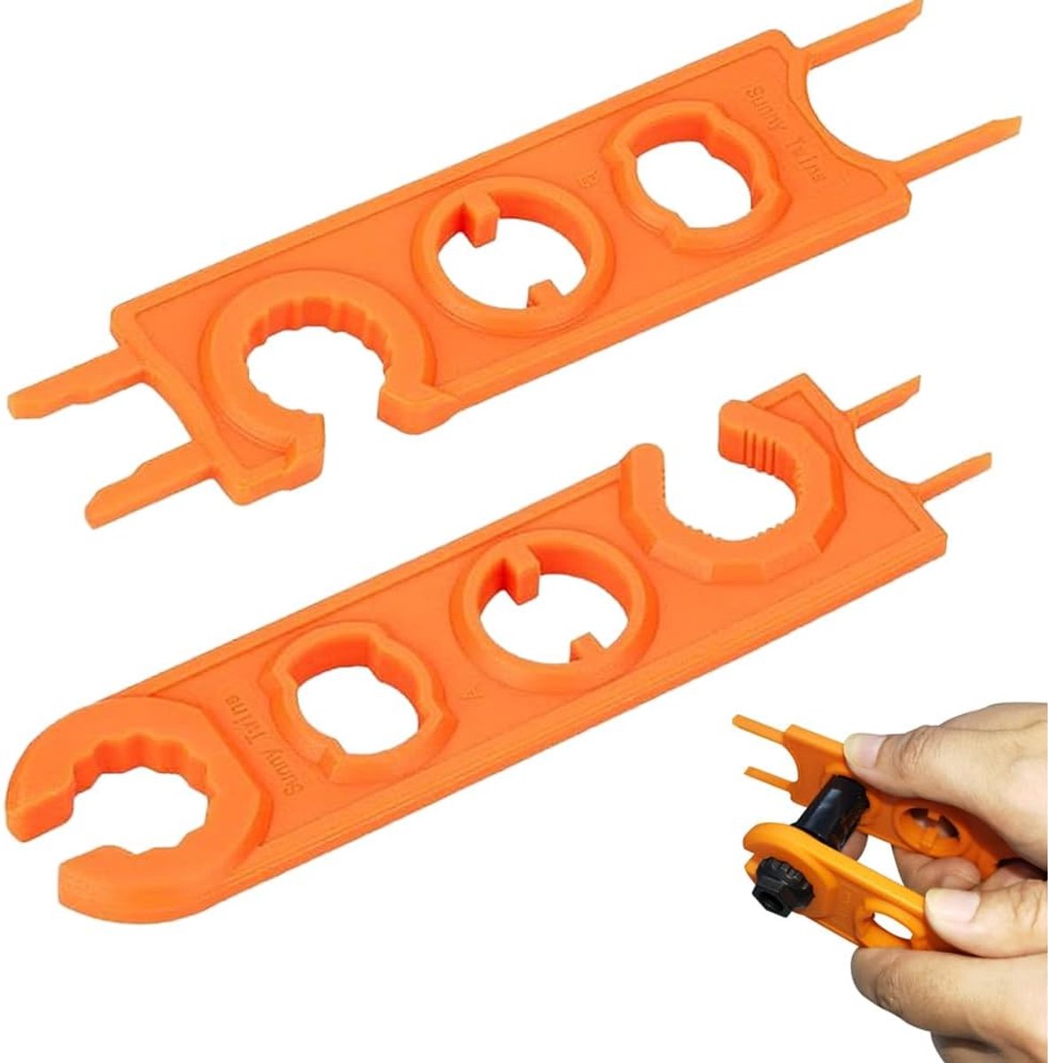 SnelShoppen - 2 Stuks Zonnepaneel Sleutels, MC4 Kabel Gereedschap voor PV Systemen, Universele Plug en Stekker Gereedschap, Ergonomisch Ontwerp voor Z